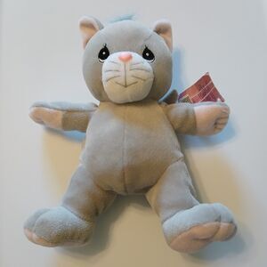 Vintage 1999 Tender Tails Grey and Pink Cat